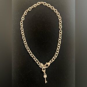 JUDITH RIPKA 925 STERLING SILVER LOCK AND KEY NECKLACE